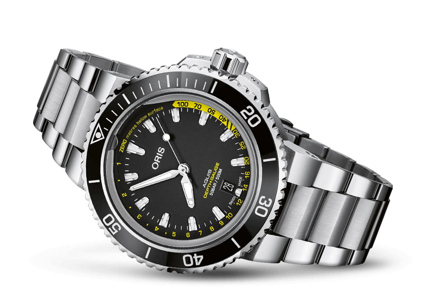 Oris Oris Aquis Depth Gauge 01 733 7755 4154-Set MB , наручные мужские часы фото под углом